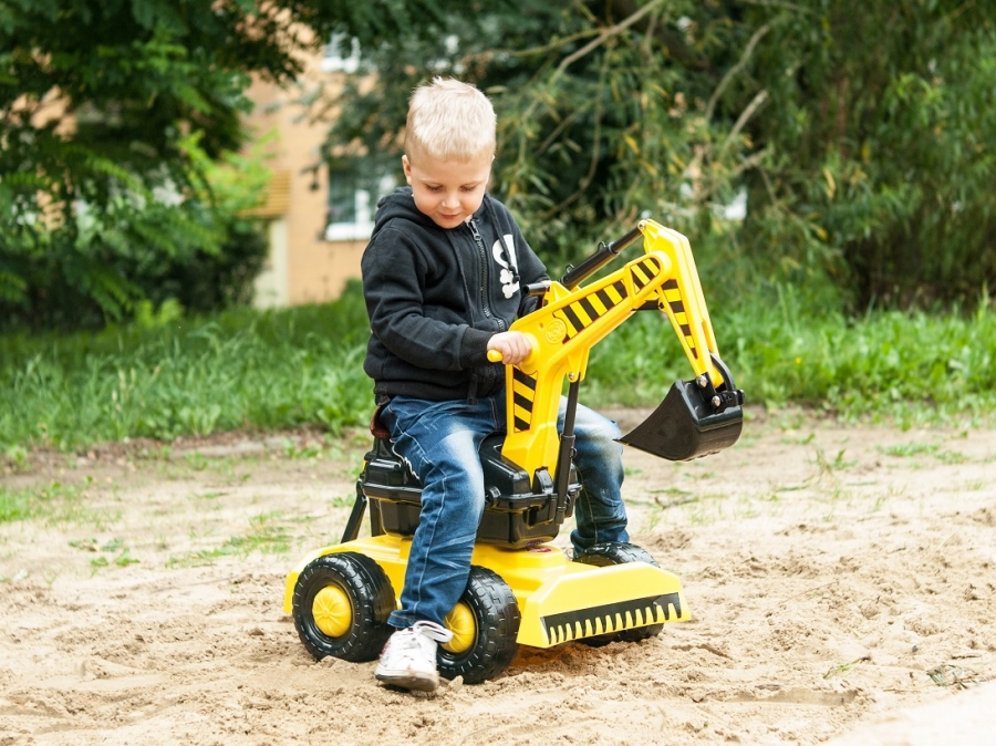 MEGA WIELKIE OBROTOWE KOPARKI+RUCHOME RAMIĘ I KASK Wiek dziecka 3 lata +
