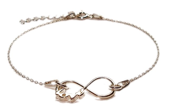 

Bransoletka nieskończoność infinity Love Srebro