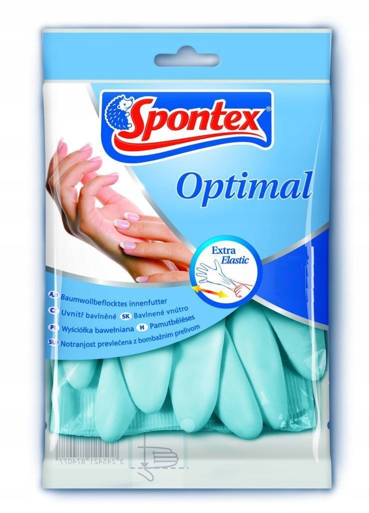 

Spontex Rękawice Gospodarcze Optimal Flokowane S