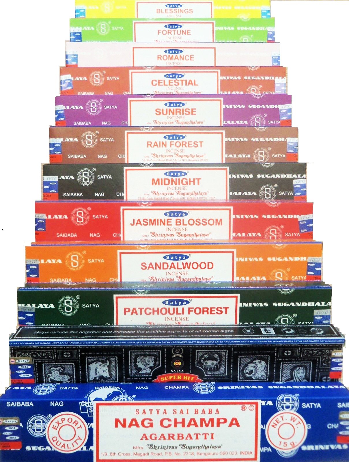 

Kadzidełka Nag Champa Nagchampa -mix zestaw 180g