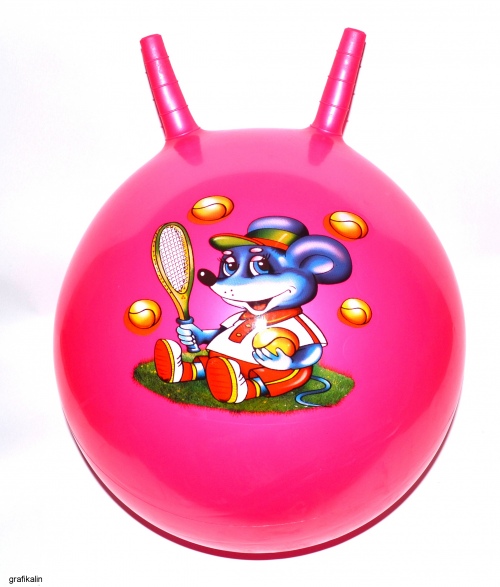 DUŻA PIŁKA SKOCZEK DO SKAKANIA 55CM POMPKA GRATIS Materiał inny