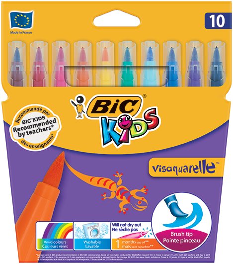 

Bic Pisaki Flamastry Kids Visaqarelle Brush 10 Kol