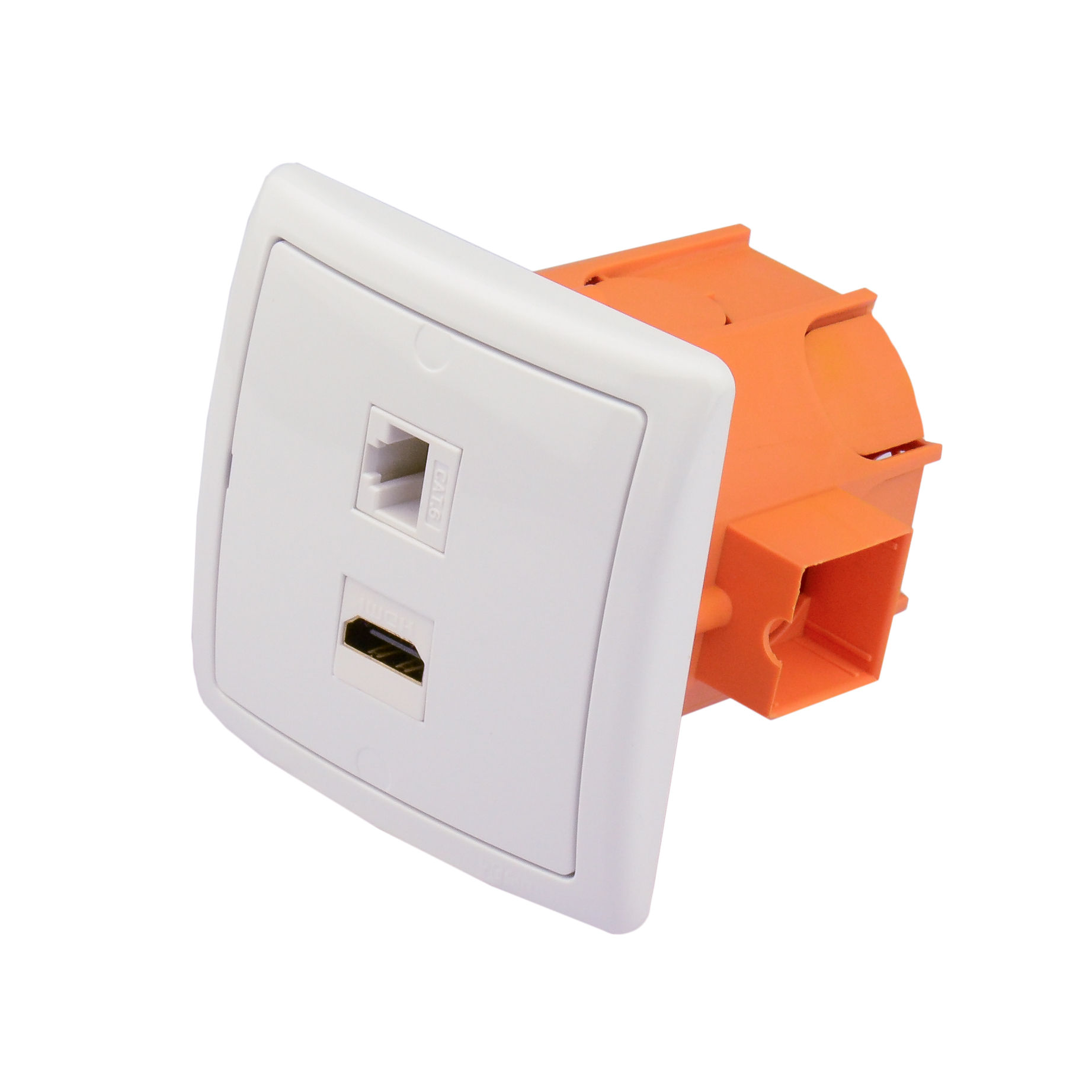 Gniazdo HDMI Kontakt Simon RJ45/HDMI białe