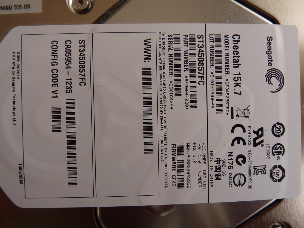 Seagate 450GB/15KRPM 4GBPS Fc Eternus DX410 DX8400