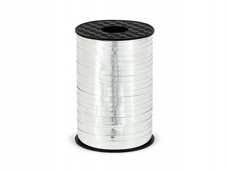 

Wstążka plastikowa metalizowana srebrna 5 mm, 225