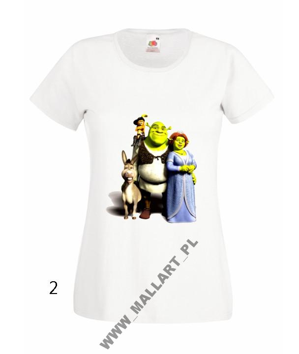 

Damska Koszulka Shrek Fiona Kot W Butach Wzory