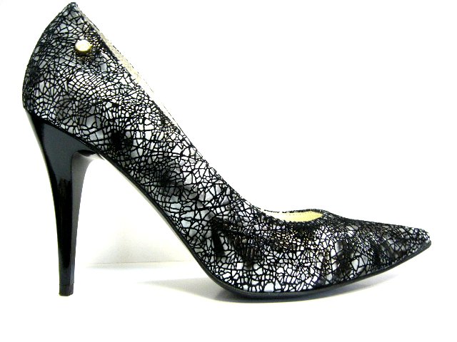 Boty lodičky šedé vitrážové J.Wolski 37 klasika