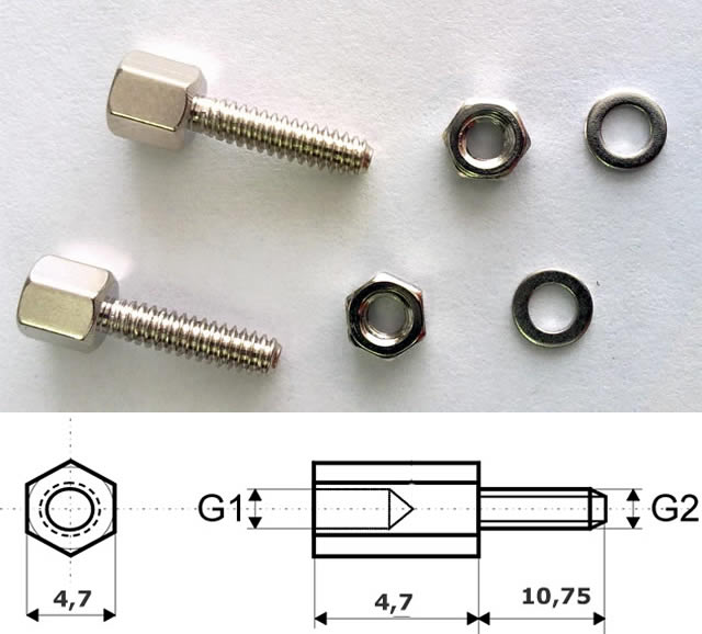 DYSTANS GWINT UNC DO ZŁĄCZ DSUB KPL= 4 SZT. !!! Kod producenta SK2B/14