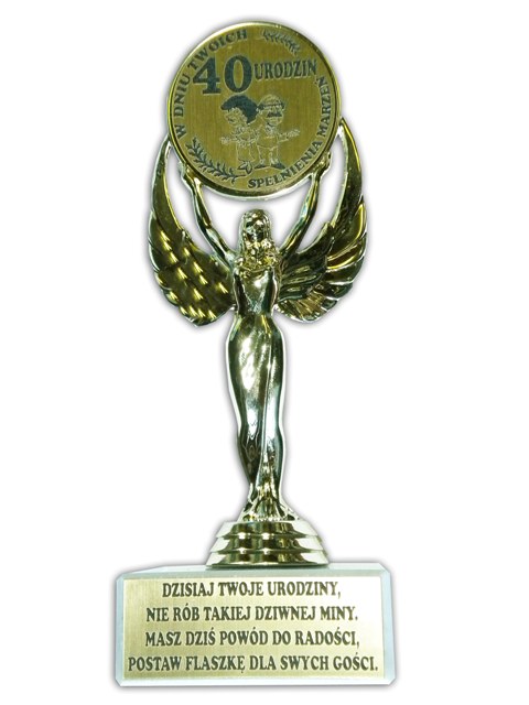 

Statuetka 40-stka urodziny śmieszna Duża