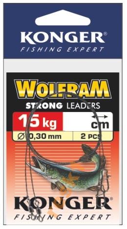 

przypon wolframowy wolfram Konger 15kg 25cm 2szt