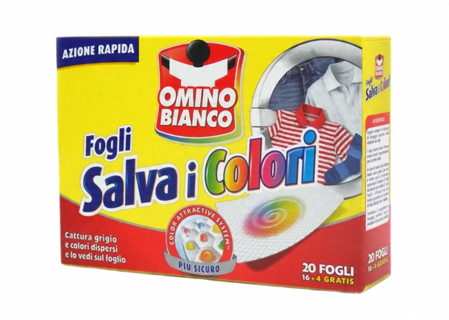 

Omino Bianco saszetki zapobiegające farbowaniu 20s