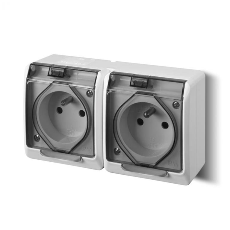 

Gniazdo Natynkowe Z Klapką 2x Z Uziemieniem Dymion