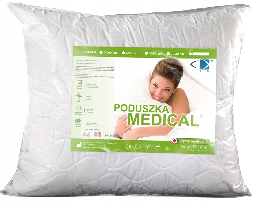 

Poduszka antyalergiczna Medical 60x70 z zamkiem bi