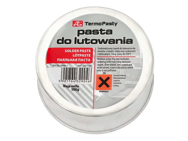 

Pasta lutownicza do lutowania w puszce 100g Ag