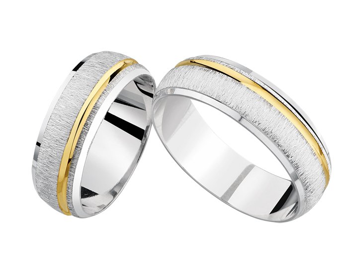 Обручальные кольца с серебром