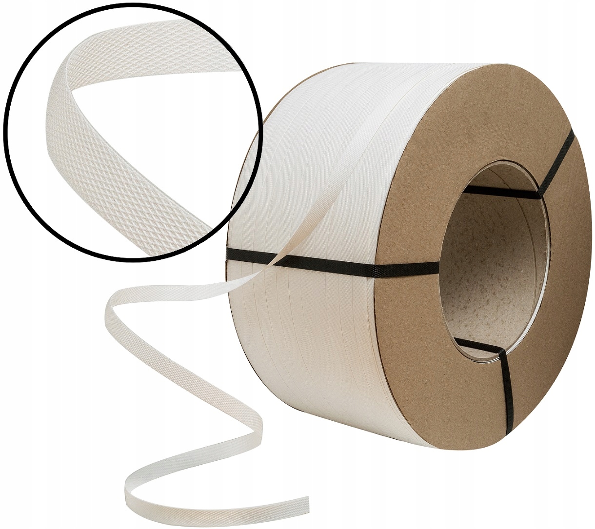 16mm/2000m MOCNA TAŚMA BIAŁA PP DO PAKOWANIA PALET Długość 2000 m