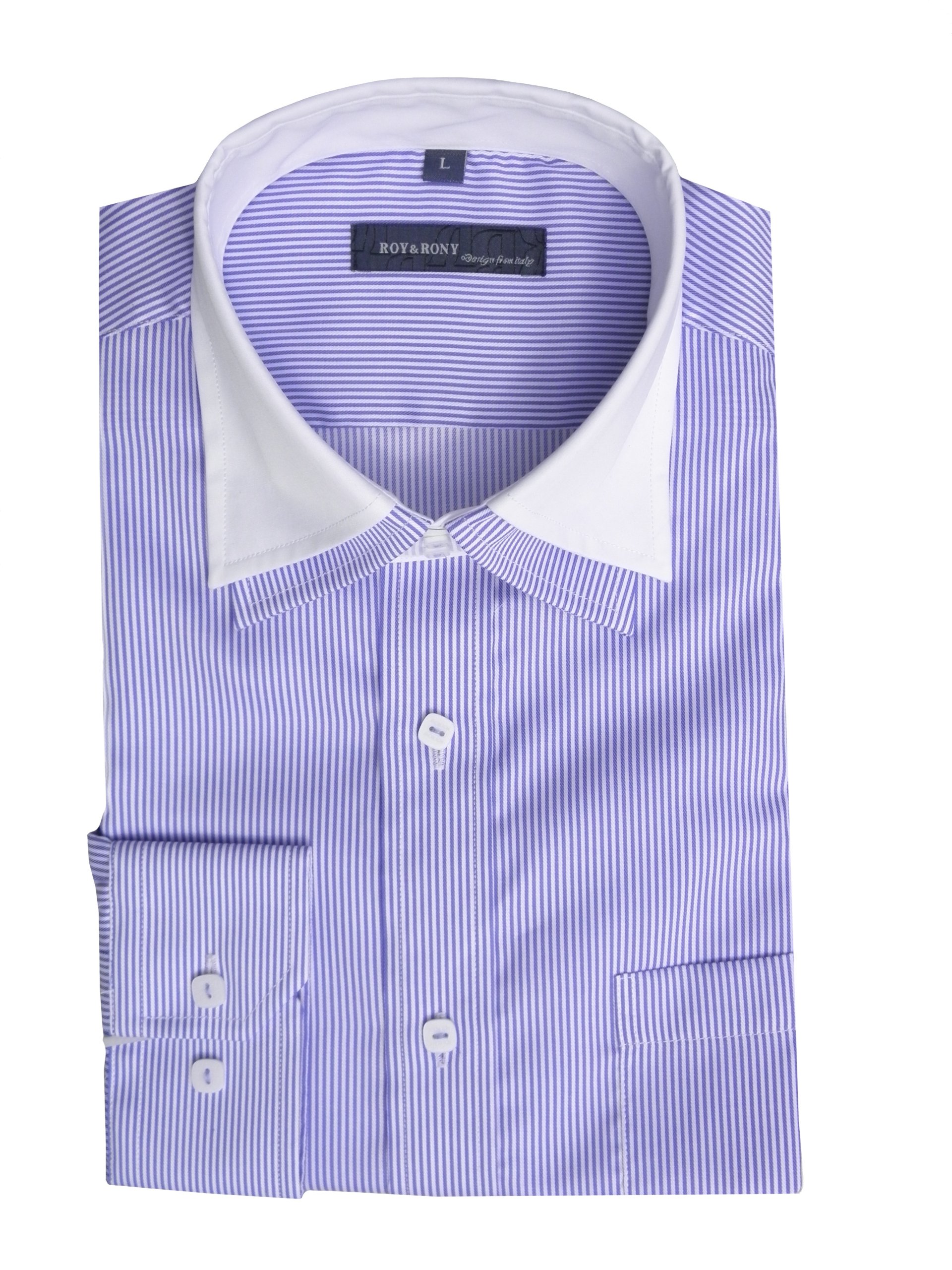 Elegantní pánská košile M 39/40 s proužky slim fit