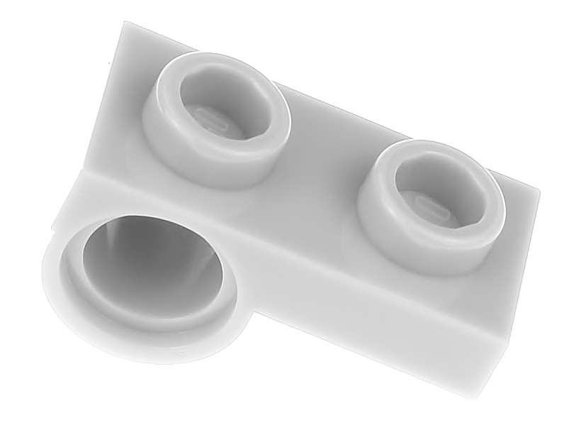 

Lego Płytka z zaczepem 1x2 18677 szara jasna 2 szt