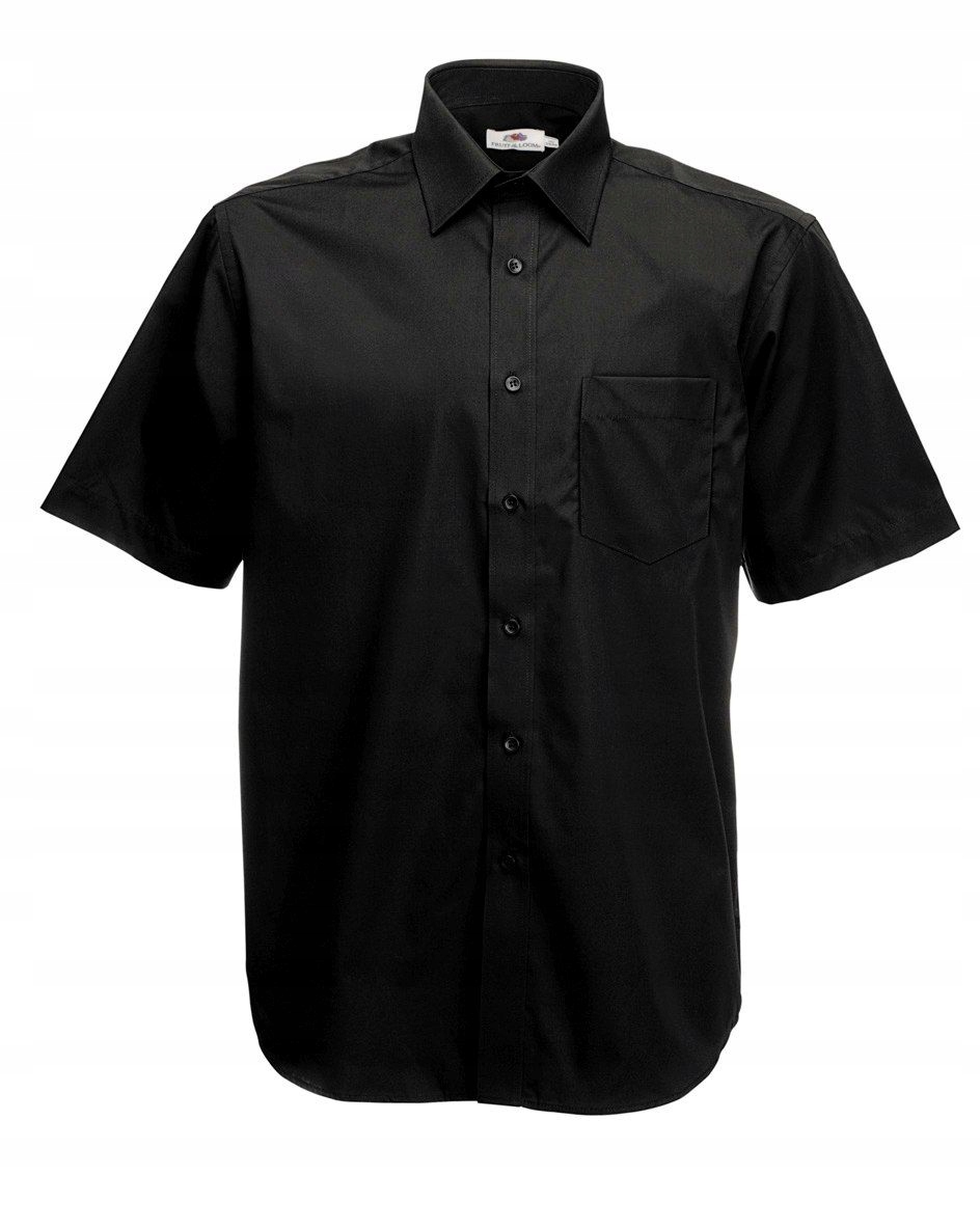 

Men Poplin Short Sleeve Shirt Black L