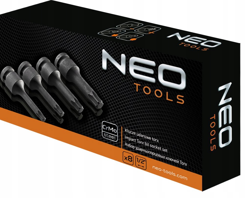 NEO 08-712 KLUCZE UDAROWE TORX,1/2 9 CZ. Marka Neo Tools