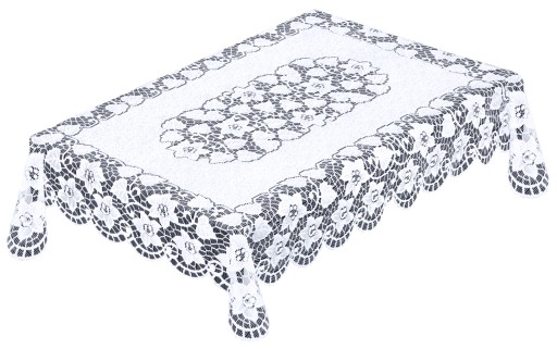 

Biały Obrus Prostokątny Żakardowy 100x150cm 22194