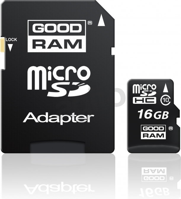 ORGINALNA KARTA PAMIĘCI GOODRAM micro SDHC 16GB Class10 UHS1 SZYBKA APAPTER Kod producenta M1AA
