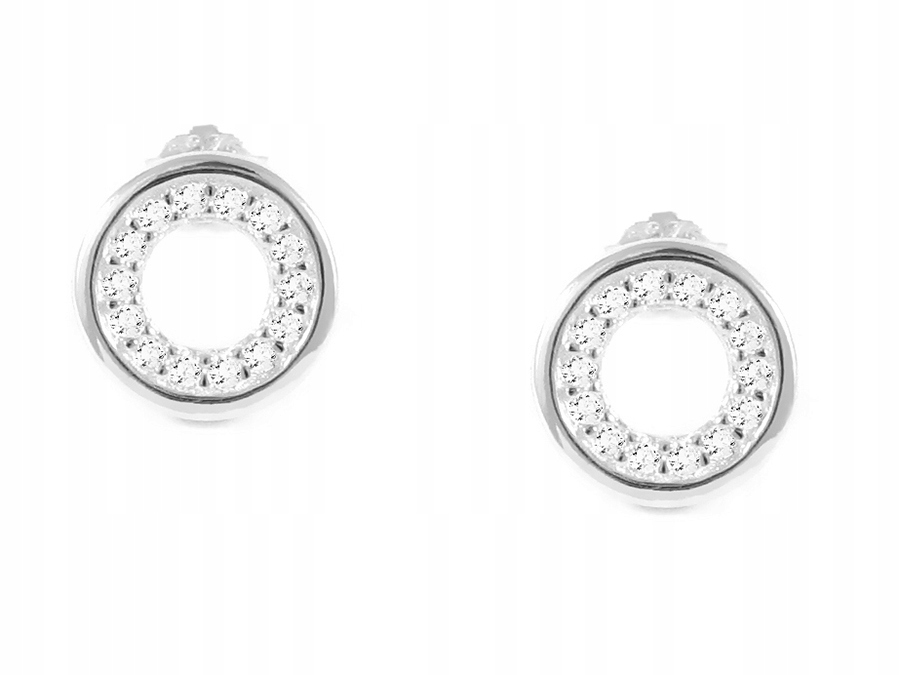 

Kolczyki Celebrytki Koła Cyrkonie Srebro 925