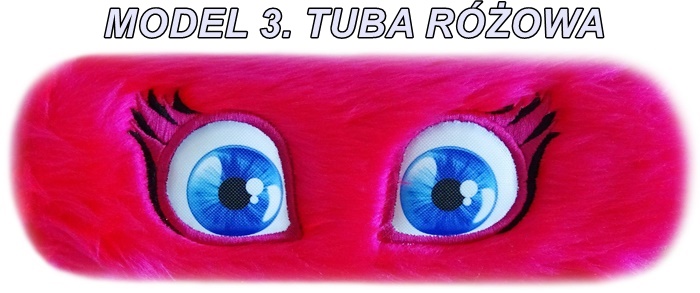 KOLOROWA TUBA SOLIDNY PIÓRNIK OCZY FUTERKO FUTRO Typ tuba