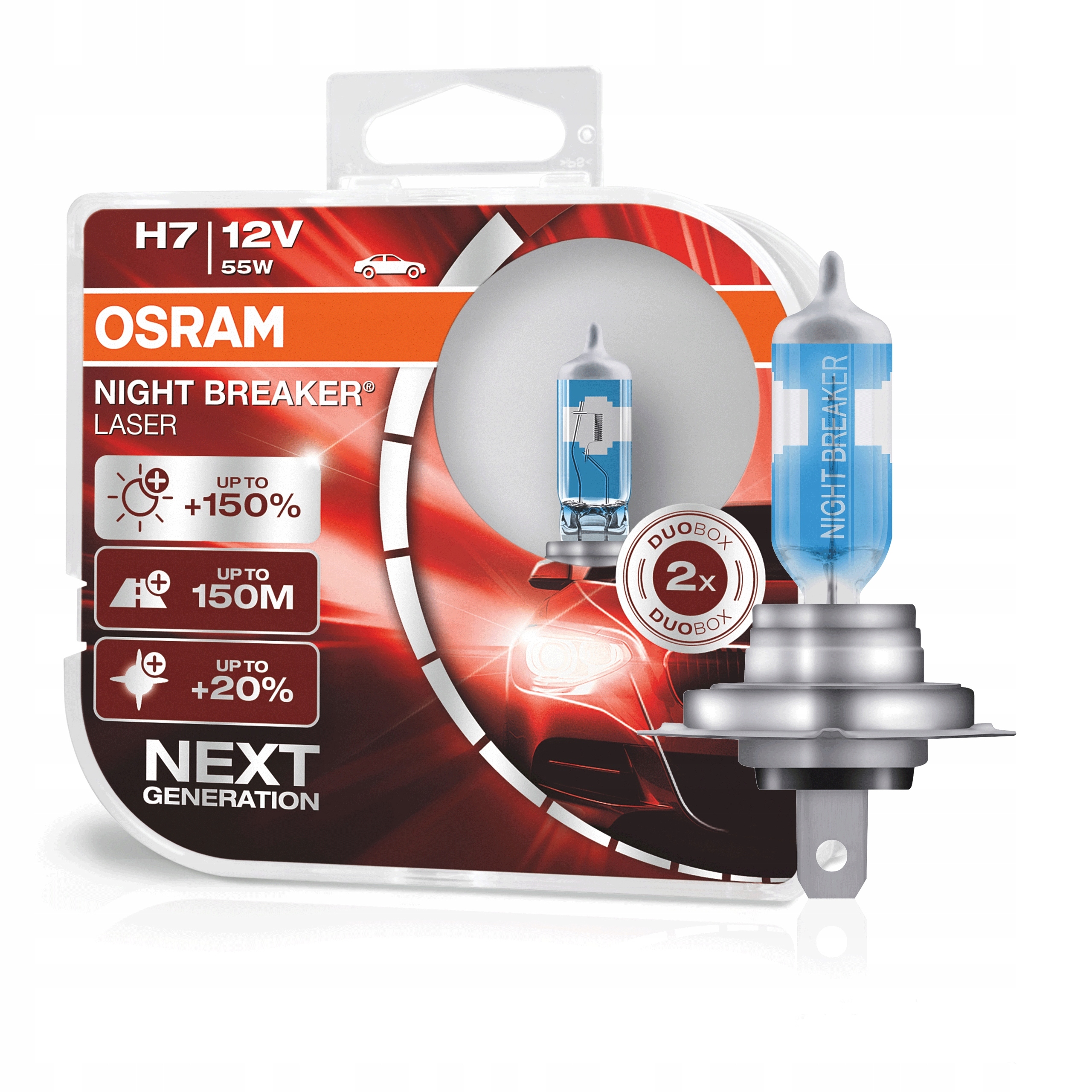 OSRAM Żarówki H7 12V 55W PX26d NIGHT BREAKER LASER