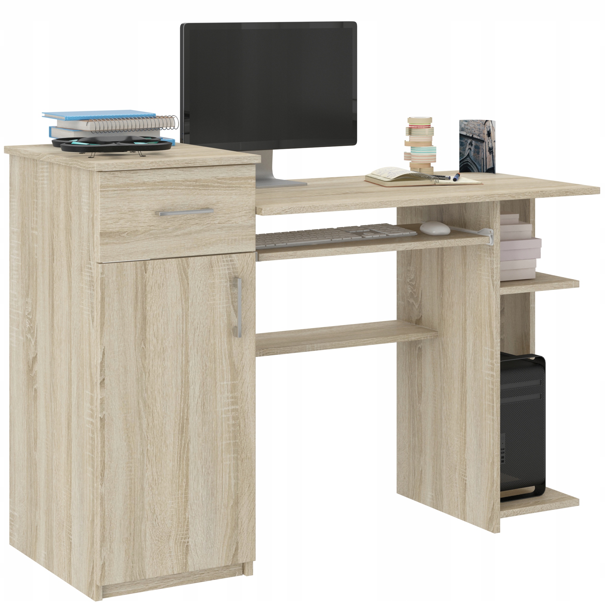 BIURKO KOMPUTEROWE 120CM STOLIK LAPTOP Sonoma N-8