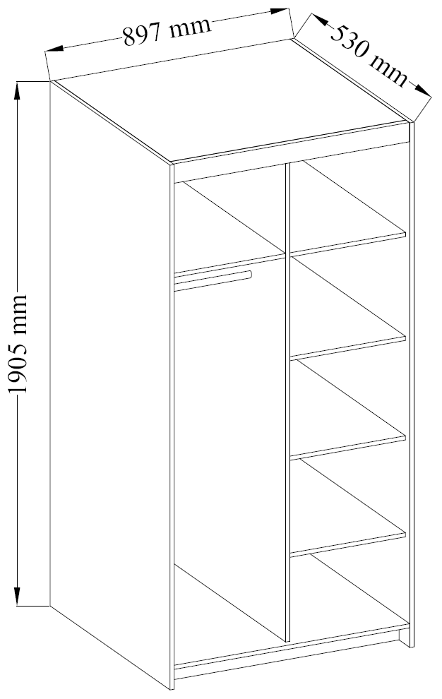 Szafa Salsa / Elena 2D - 3 Kolory ! Promocja Hit! Kolekcja Meble
