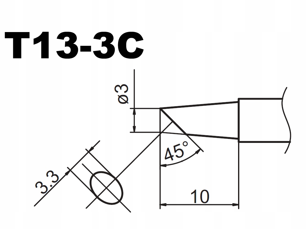 

__Grot T13-3C ścięty do stacji Hakko Bakon Aoyue__