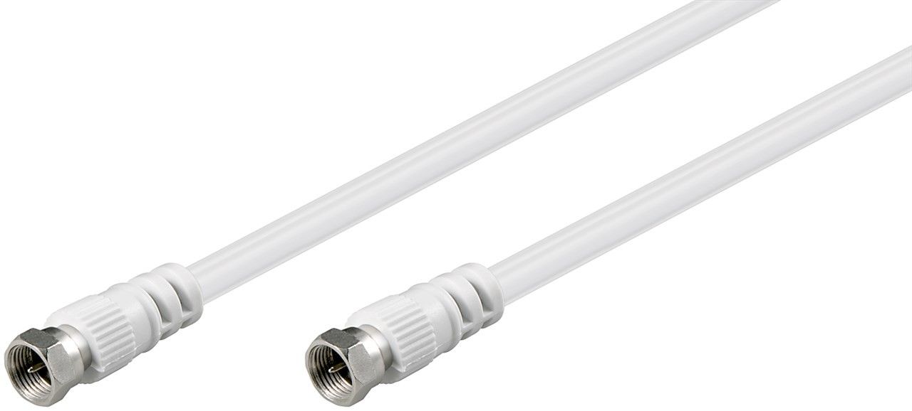 

Kabel Przyłączeniowy Sat 2X Wtyk F 20M Biały