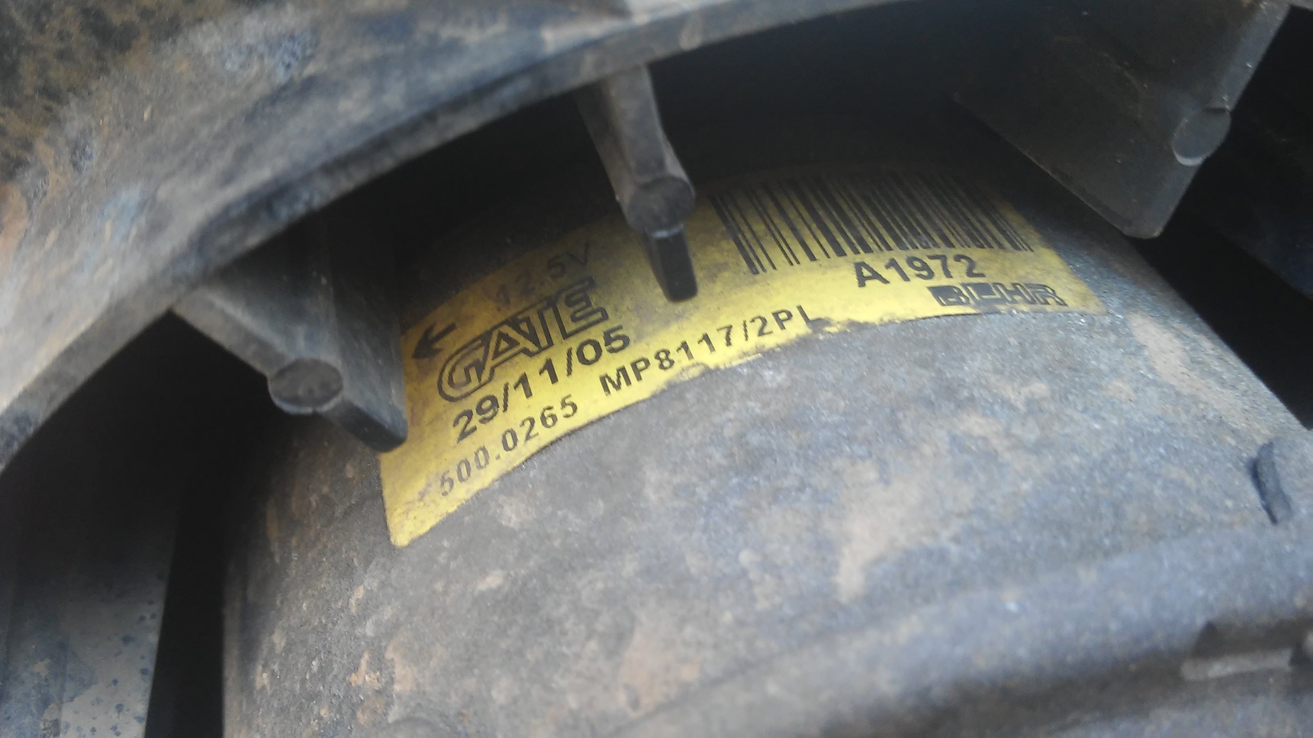 OPEL TIGRA B 1.8 WENTYLATOR CHŁODNIC 5000265 Numer katalogowy części 500265