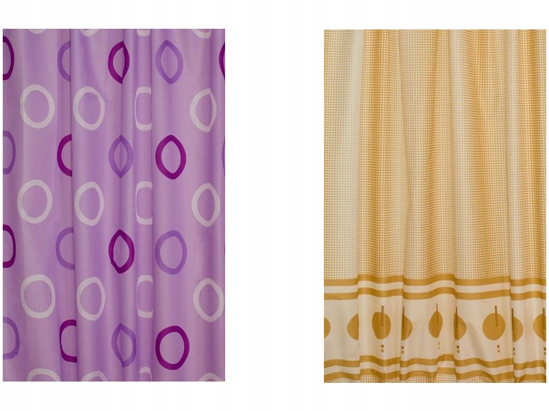 ZASŁONA PRYSZNICOWA ŁAZIENKOWA z wieszakami TEKSTYLNA 120x200 kotara Długość 200 cm