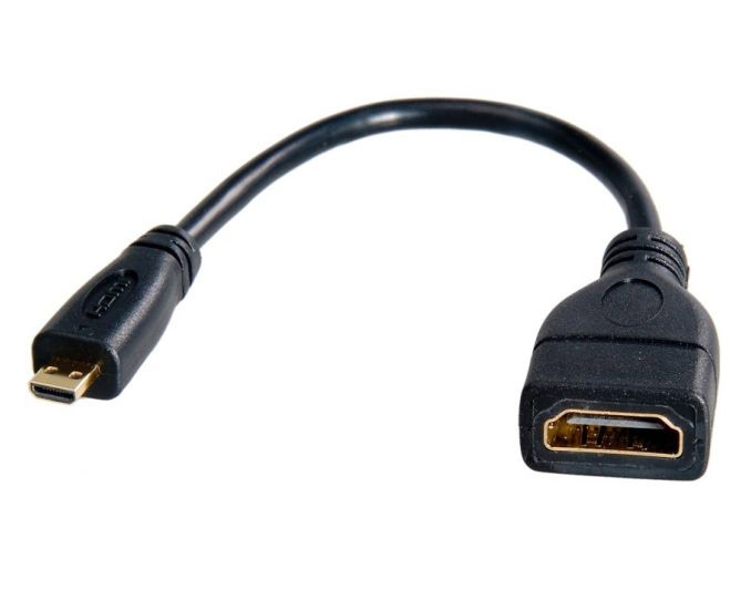Кабель-адаптер HDMI к micro HDMI 15 см длина кабеля 0,15 м