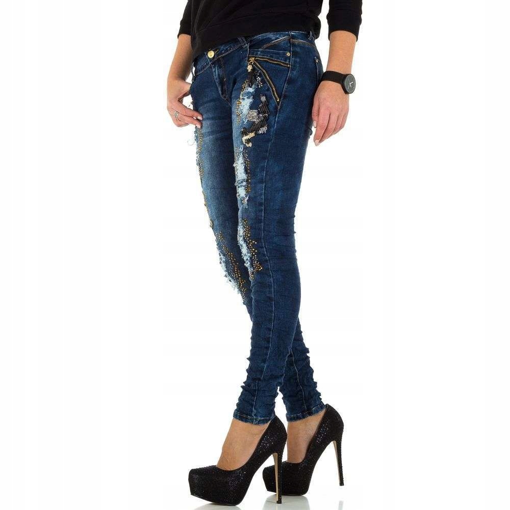 JEANS GRANAT DENIM OR,JETY,DZIURY-Rozm.36(S) Marka inna