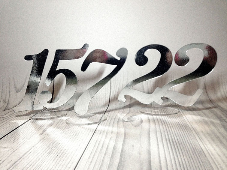 LICZYBY NUMERY na stół ŚLUB 14 cm 1-9 PLEXI kolory Cechy dodatkowe brak