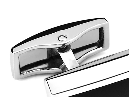 ELEGANCKIE SPINKI Spinka Męska do Mankietów Koszuli Metal GREG sk5-17BP Kamień Bez kamienia