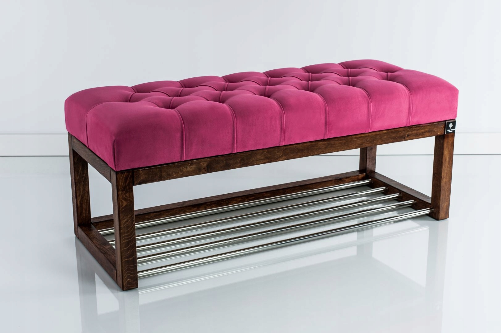 65 Producent Ławka Pikowana Różowa EMRA WOOD Szerokość mebla 65 cm