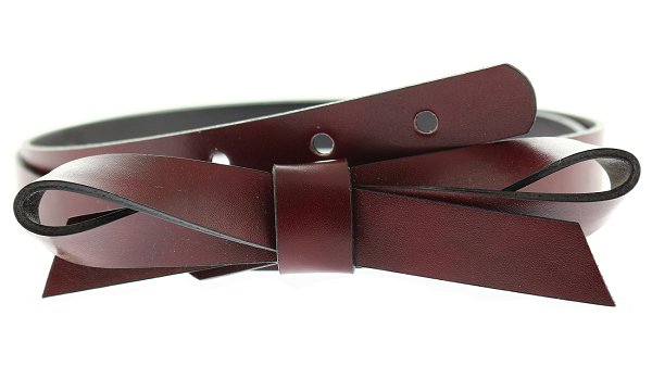 

Damski Pasek Skórzany 1,5 cm Kokarda kokardka Pl