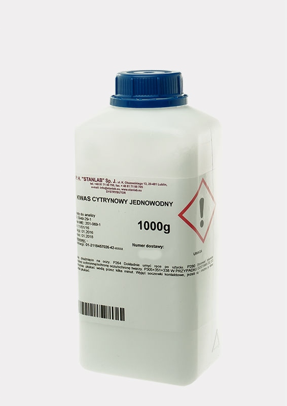 

Kwas Kwasek Cytrynowy 1kg Stanlab E330
