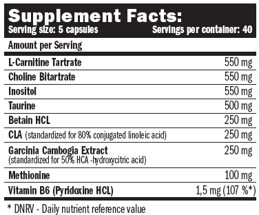 AMIX Lipotropic Fat Burner 100CAPS BURNER Бренд Amix