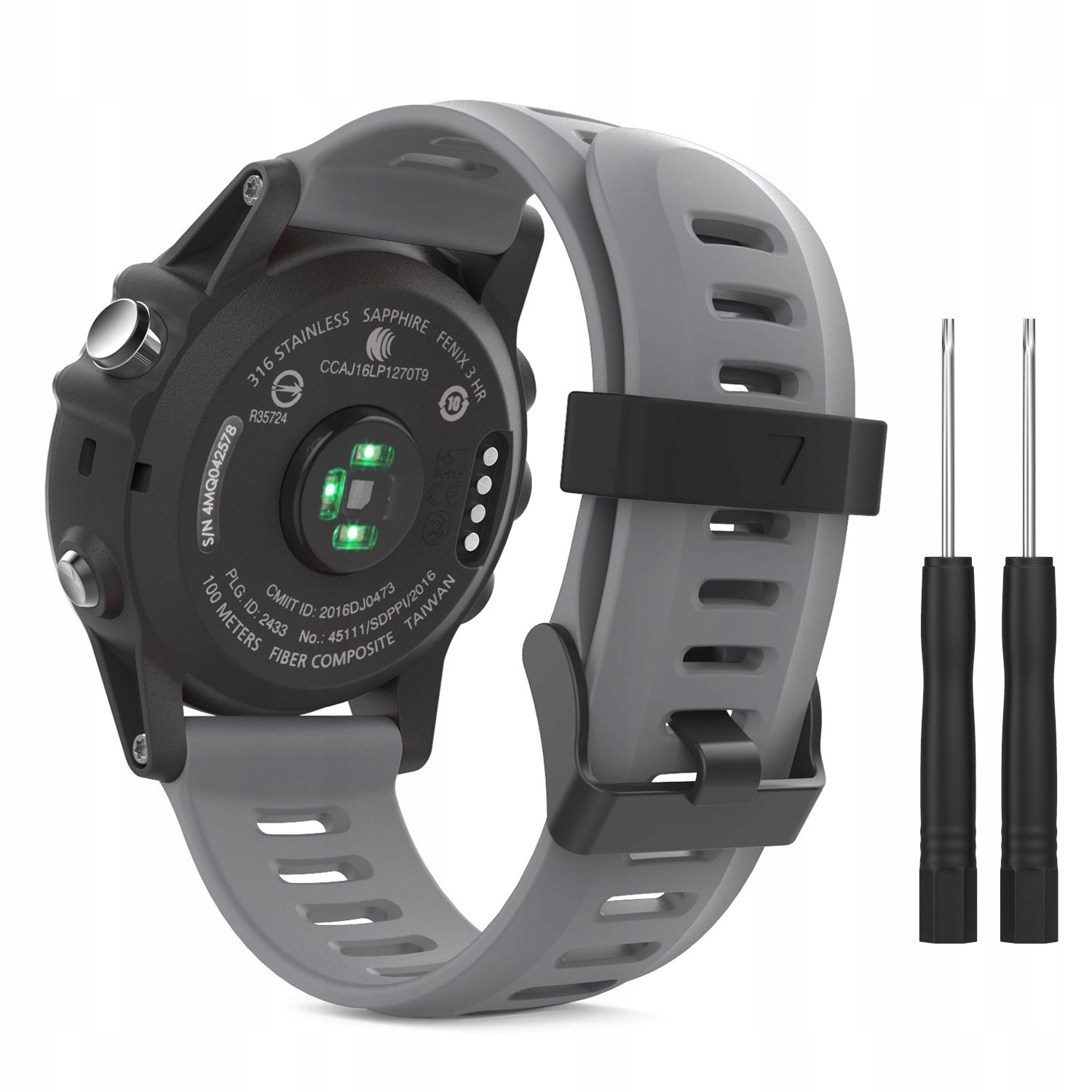 Szary Pasek Garmin Fenix 3HR