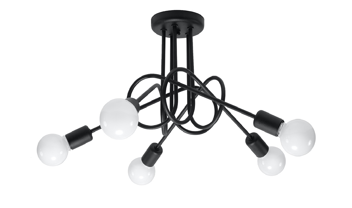 

Lampa Na Sufit Żyrandol Młodzieżowy Edi 5 Czarny