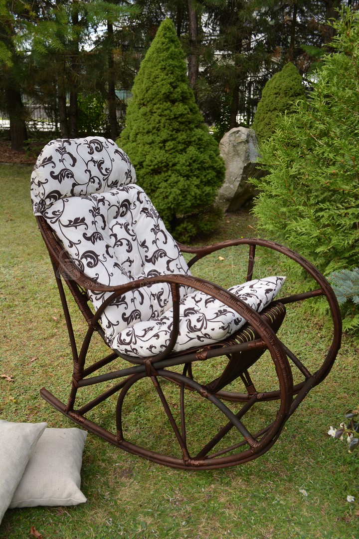 FOTEL BUJANY WIKLINA LORD BRĄZ + PODUSZKA KOLORY Linia Fotel