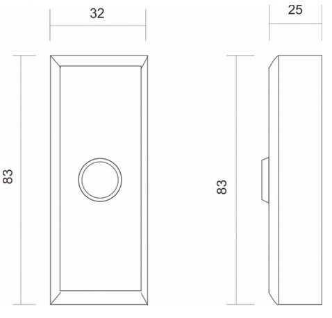 VIDOS PRZYCISK WYJŚCIA DO DOMOFONU, SZYFRATORA OP3 Marka AlleZone