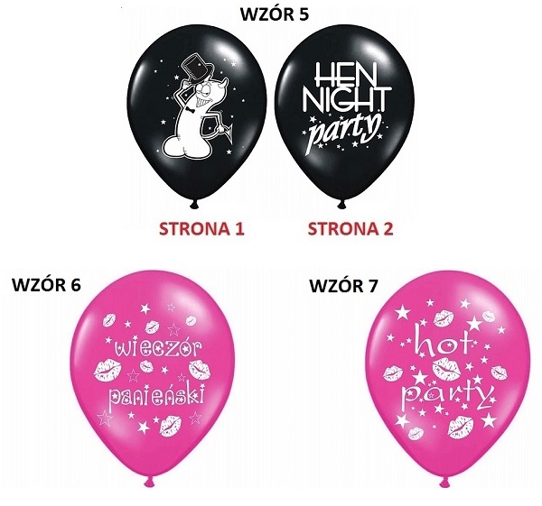 BALONY NA WIECZÓR PANIEŃSKI BALON ŚLUB WESELE 10WZ Kod producenta Balon 1