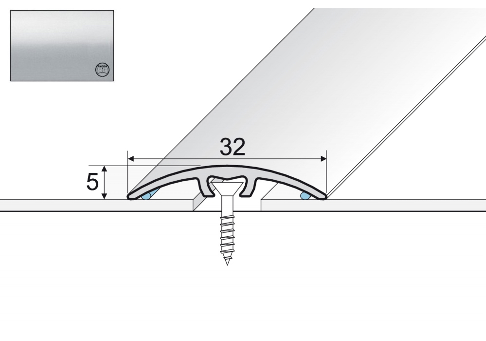 

Listwa szybkiego montażu A66 Srebro 120cm