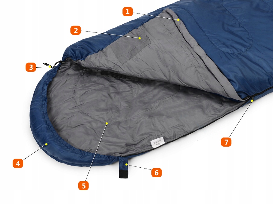 CIEPŁY MARKOWY ŚPIWÓR 2w1 CAMPUS COUGAR 250 -5st 2 KOLORY Model COUGAR 250 L